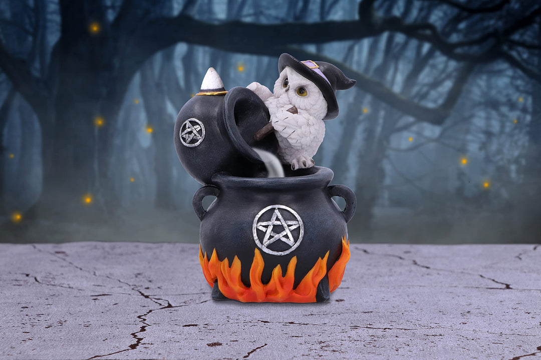 Snowy Brew Owl Backflow Incense Burner 17cm