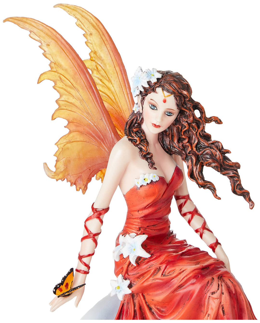 Nene Thomas Crimsonlily Red Moon Fairy and Butterfly Companion Figurine by 28.5cm