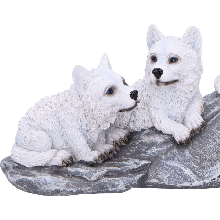 Winter Litter White Wolf Ornament 25cm