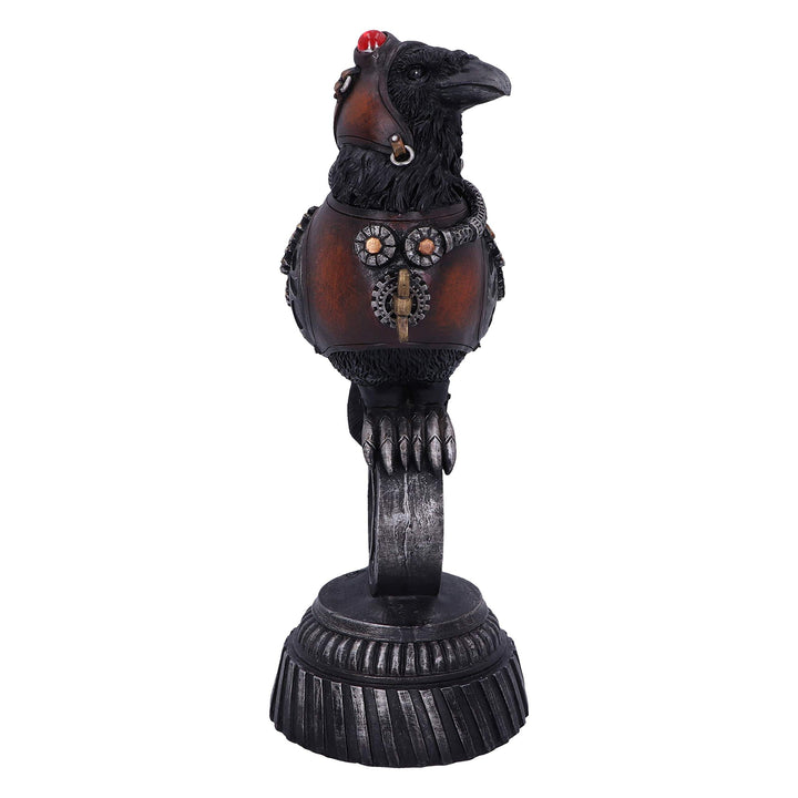 Steampunk Rivet Raven Mechanical Bird Figurine 24cm