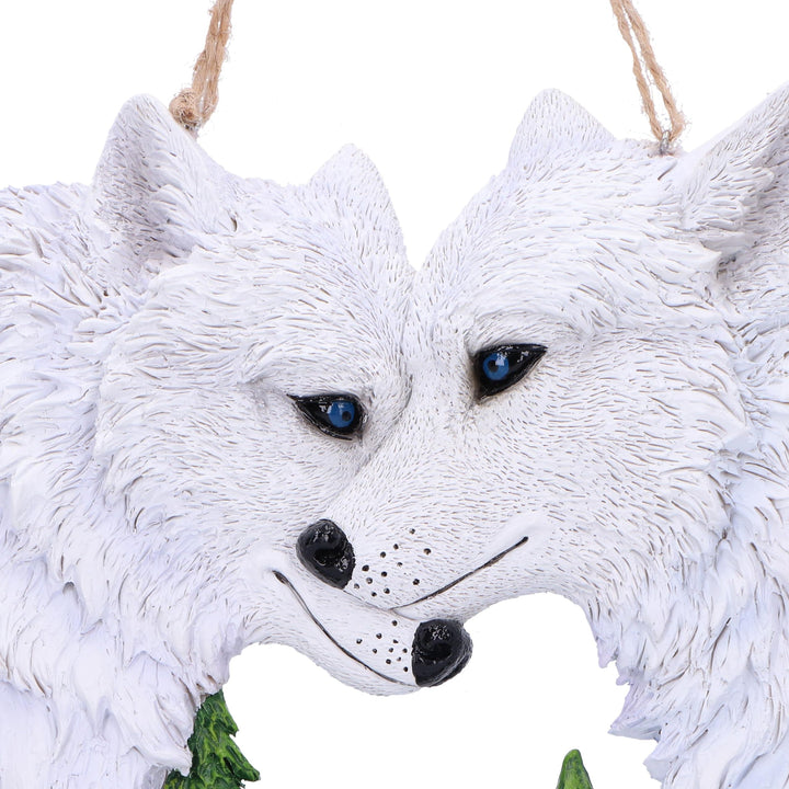Snow in Love Wolf Lovers Hanging Ornament 20cm