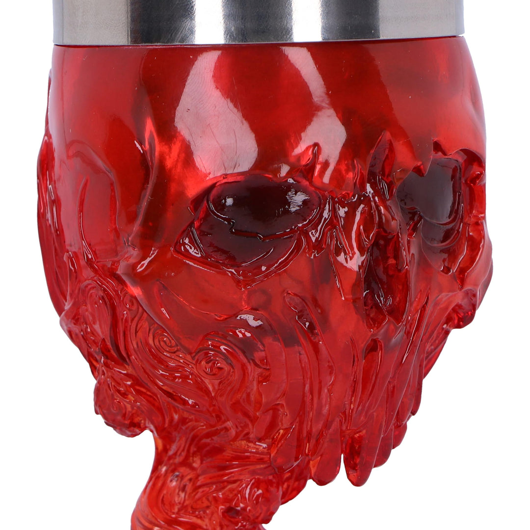Soul Spirit Clear Red Skull Goblet Fire 19.3cm