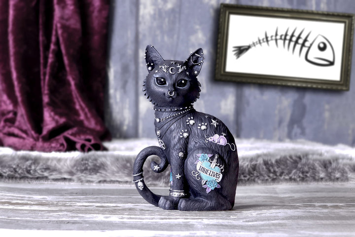 Nine Lives Cat Figurine 22cm