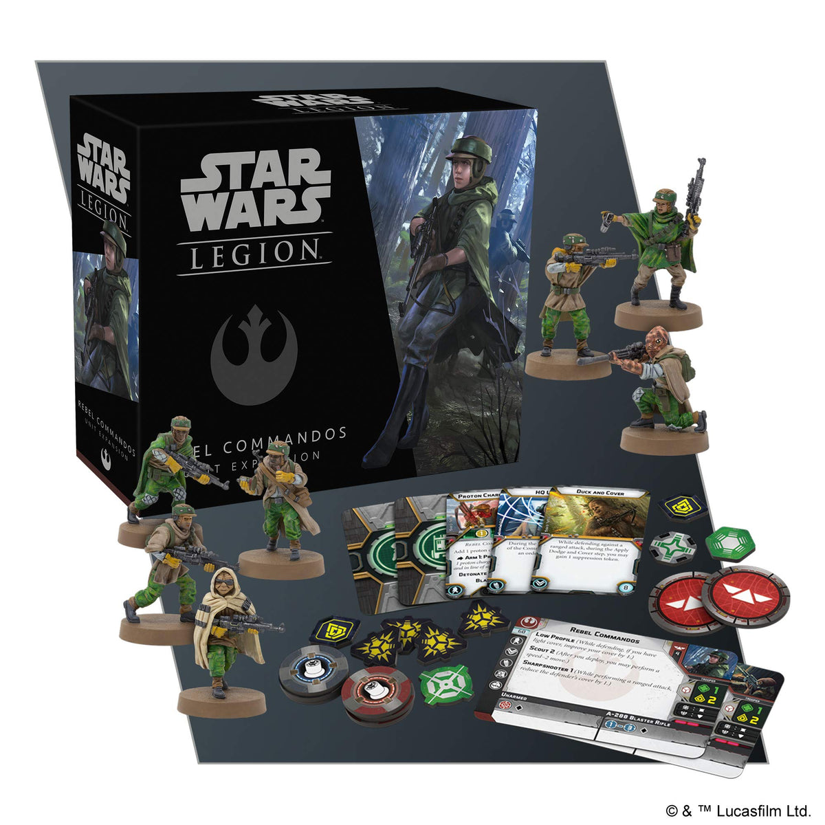 Star Wars: Legion Rebel Commandos UNIT EXPANSION - Unleash Elite Rebel Strike Teams! Tabletop Miniatures Strategy Game for Kids & Adults, Ages 14+, 2 Players, 3 Hr Playtime, Made by Atomic Mass Games 3