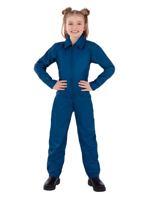 Navy Boiler Suit Costume All in One Kids Unisex Jumpsuit