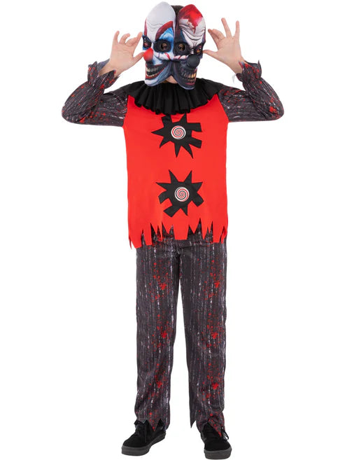2 Headed Chuckles The Clown Costume for Kids 2