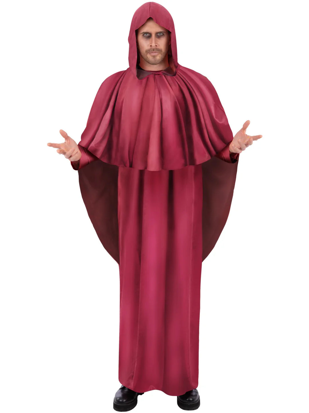 Occult Costume Hooded Robe Red Unisex Costume for Halloween