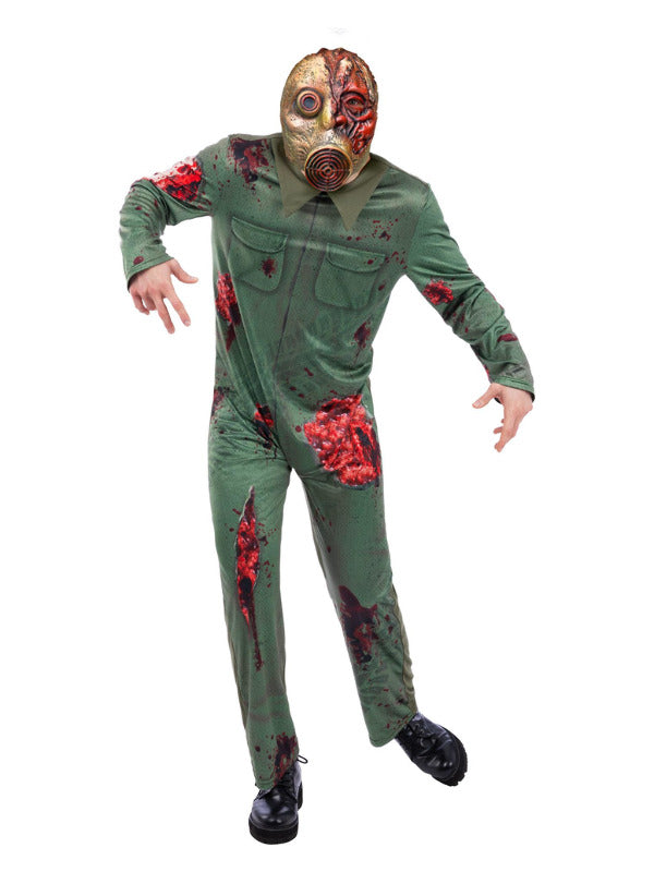 Revenge Killer Gas Mask Zombie Costume Jumpsuit