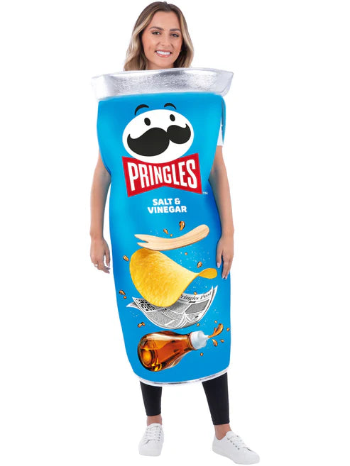 Pringles Salt and Vinegar Can Costume Tabard Blue Tube
