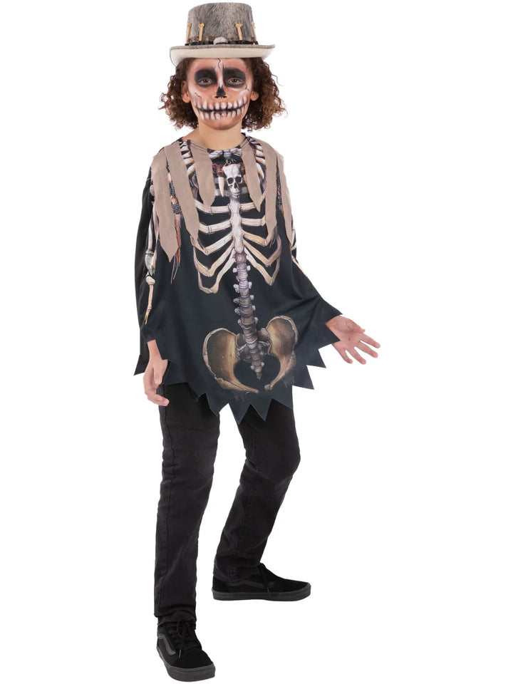 Voodoo Witch Doctor Poncho Kids Unisex Costume One Size