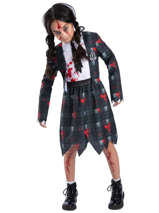 School Girl Ghoul Academy Costume Wednesday Addams Zombie Costume for Girls 2