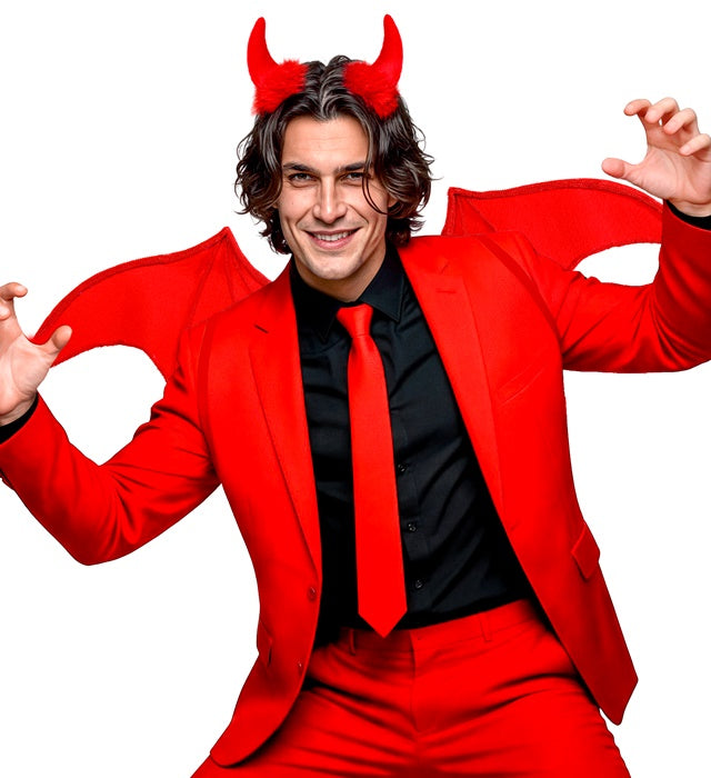 Red Devil Dress-Up Set Wings, Horns
