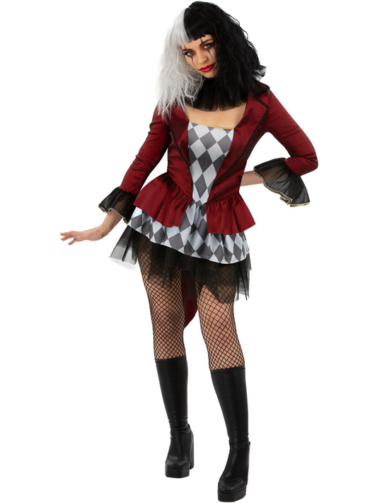 Evil Jester Costume for Women 2