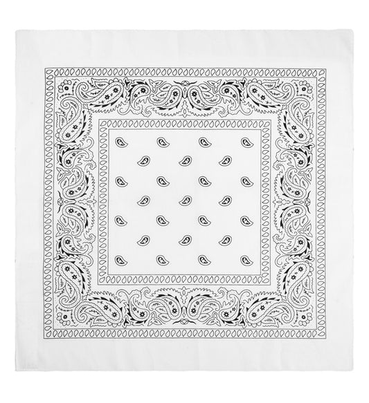 White Bandana 55X55 Cm - 100% Cotton
