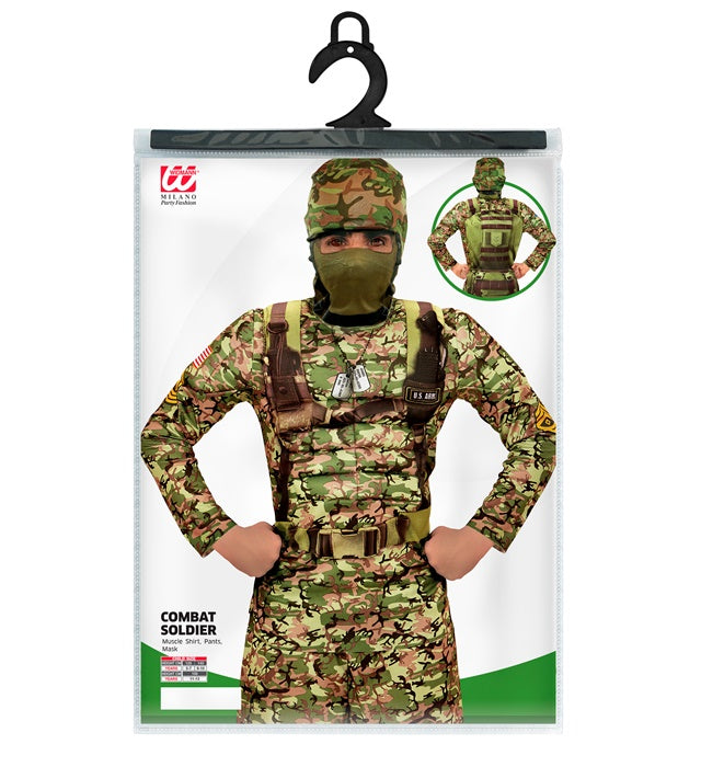 Combat Soldier Muscle Shirt, Pants, Hooded Mask