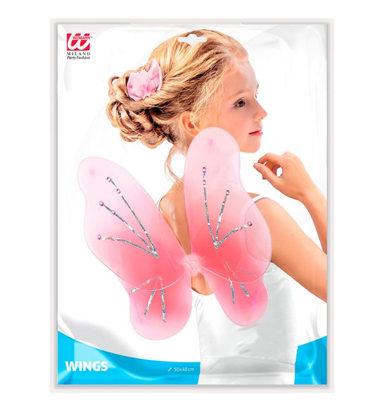 Pink Wings With Gems 50X40 Cm