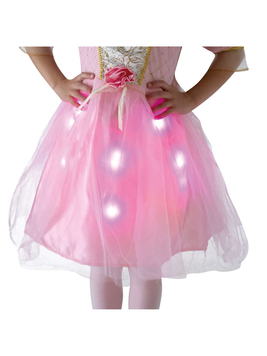 Childs Rose Princess Costume Fiber Optic Light Twinkle Skirt 2