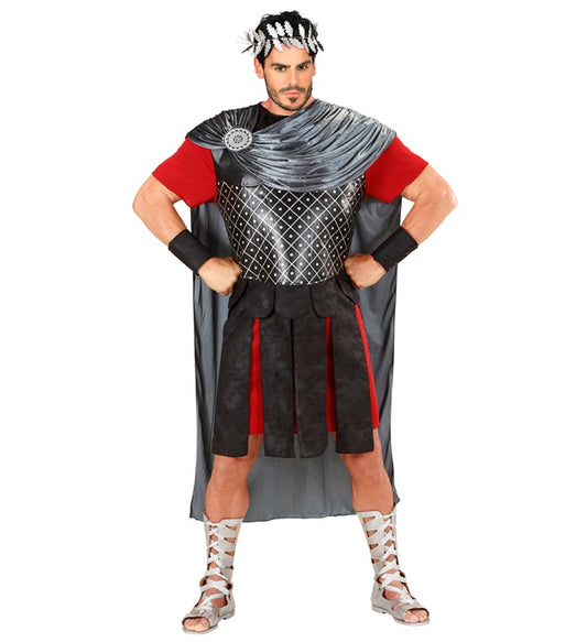 Roman Emperor Tunic With Drape, Cape And Skirt, Cuffs, Laurel Wreath