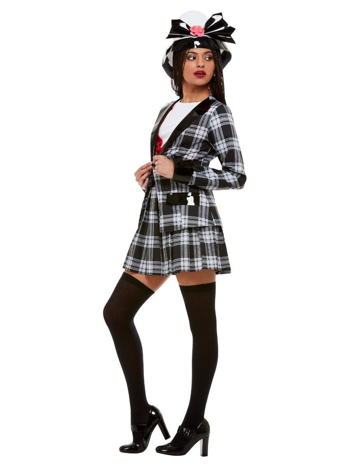 90s Clueless Dionne Costume Adult Black Plaid Jacket Skirt Hat Socks_2