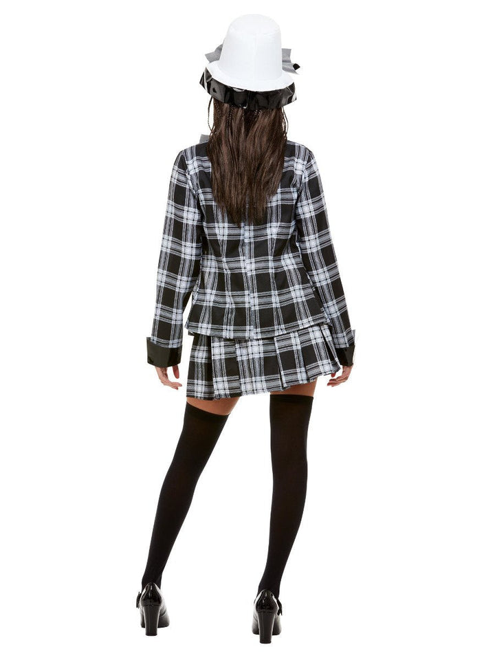 90s Clueless Dionne Costume Adult Black Plaid Jacket Skirt Hat Socks_3