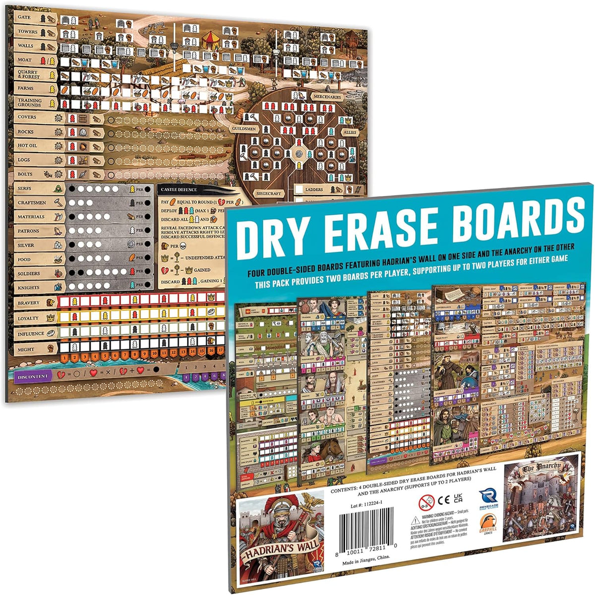 Hadrians Wall and the Anarchy Dry Erase Boards Board Game Accessory