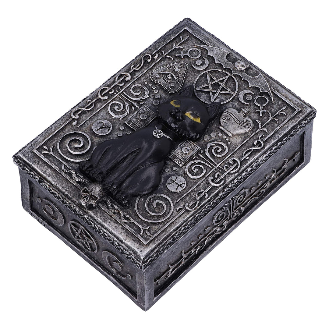 Familiar Spell Black Cat Sigil Trinket Box 13.7cm