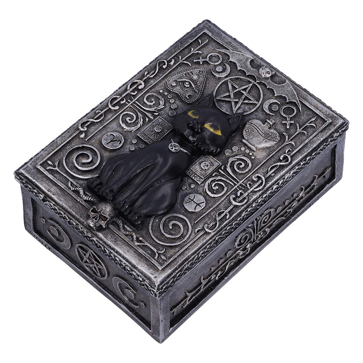 Familiar Spell Black Cat Sigil Trinket Box 13.7cm