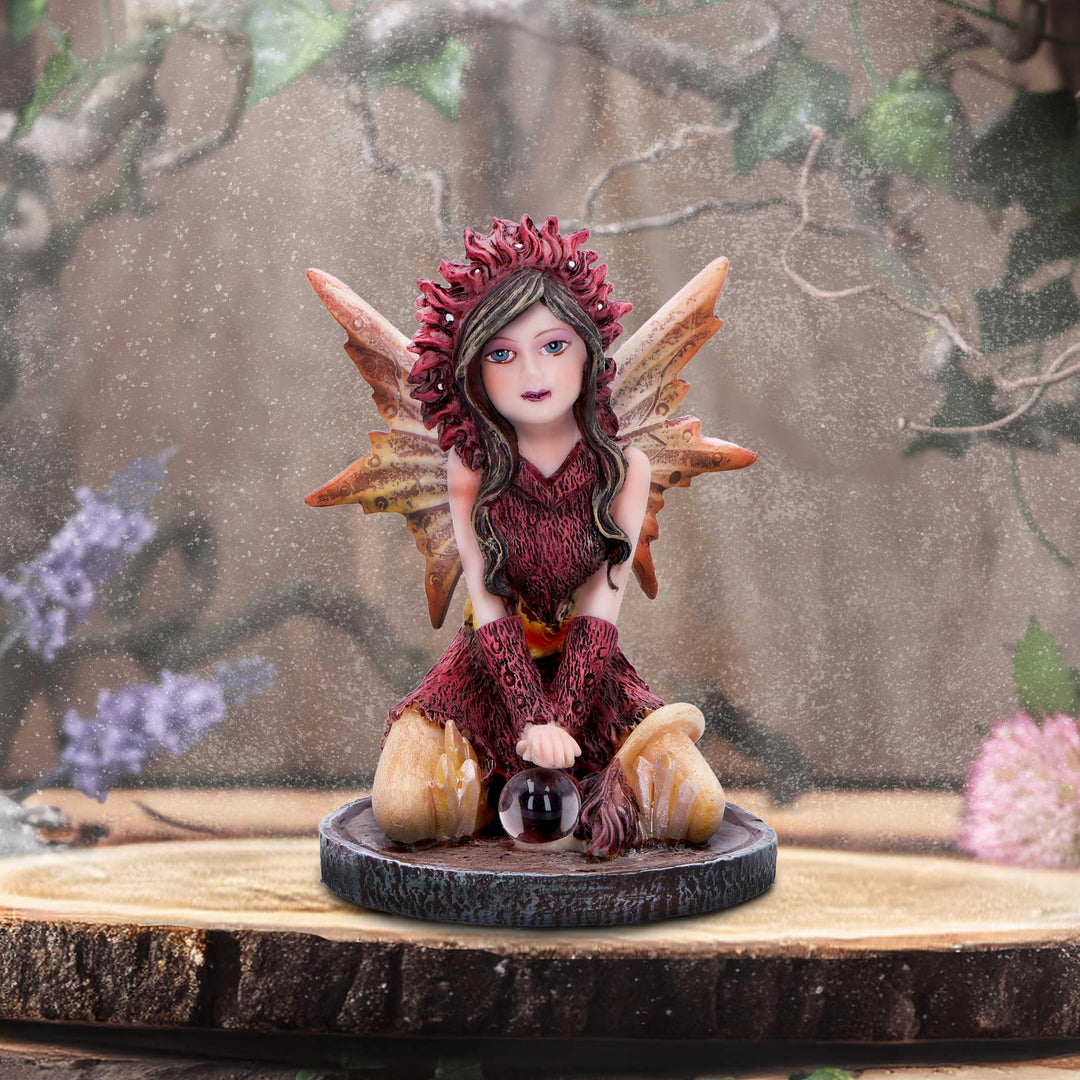 Poppy Red Crystal Fairy Figurine 9.5cm
