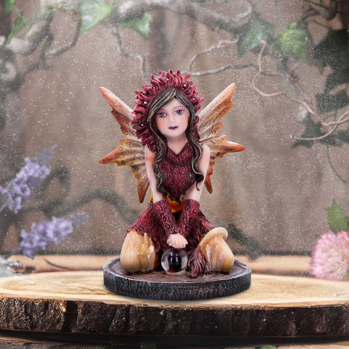 Poppy Red Crystal Fairy Figurine 9.5cm
