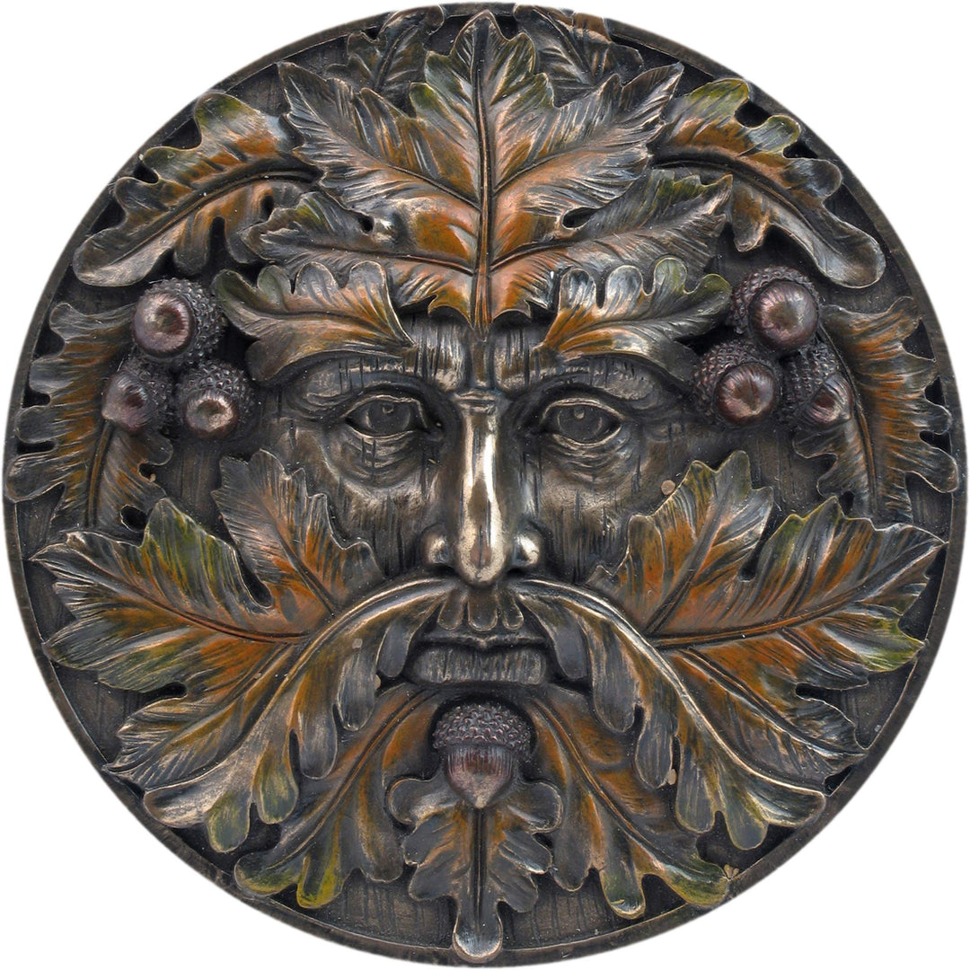 Bronzed Autumn Equinox Tree Spirit Wall Plaque 14.5cm