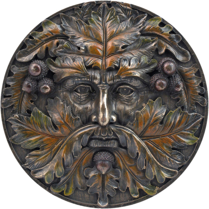 Bronzed Autumn Equinox Tree Spirit Wall Plaque 14.5cm