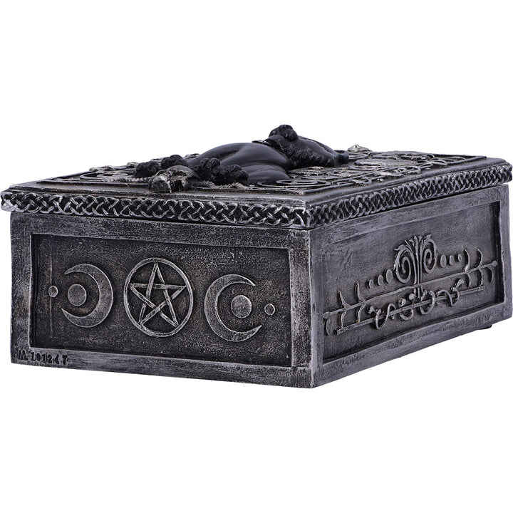 Familiar Spell Black Cat Sigil Trinket Box 13.7cm