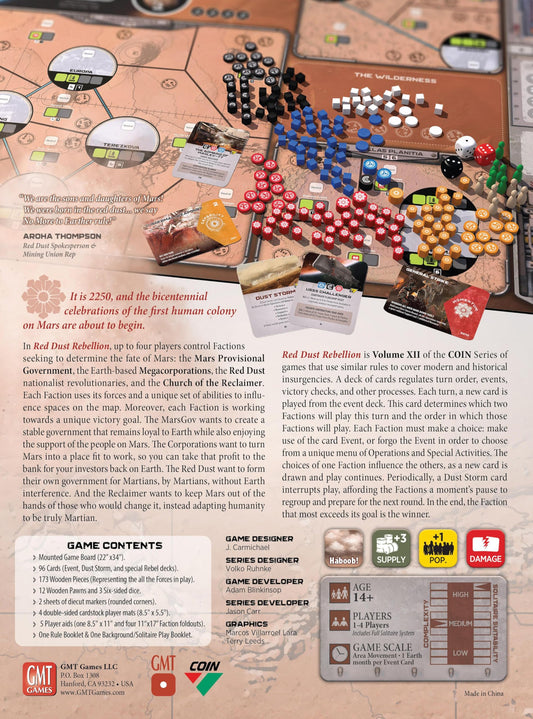 Red Dust Rebellion Board Game by GMT 2