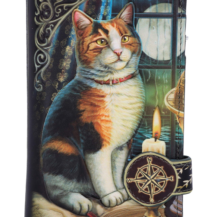 Lisa Parker Adventure Awaits Calico Cat Ship Embossed Purse 18.5cm