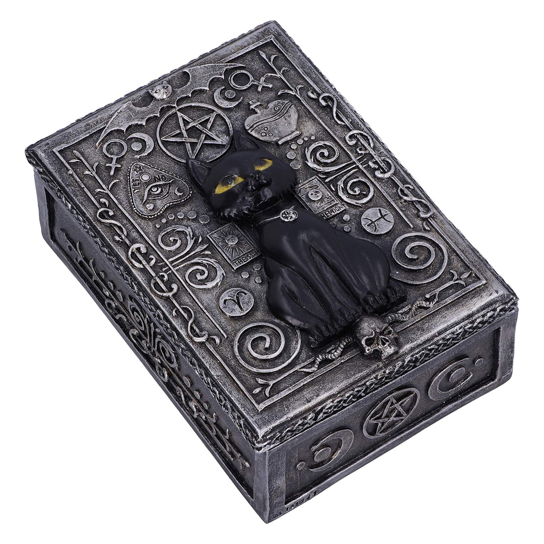 Familiar Spell Black Cat Sigil Trinket Box 13.7cm