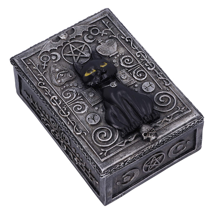Familiar Spell Black Cat Sigil Trinket Box 13.7cm