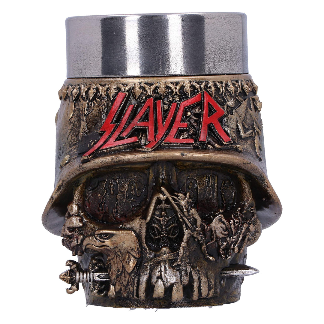 Slayer Eagle Helmet Skull Logo Shot Glass 9cm Officially Licensed