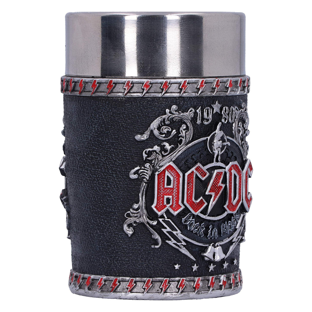 ACDC Back in Black Shot Glass 8.5cm Officially Licensed