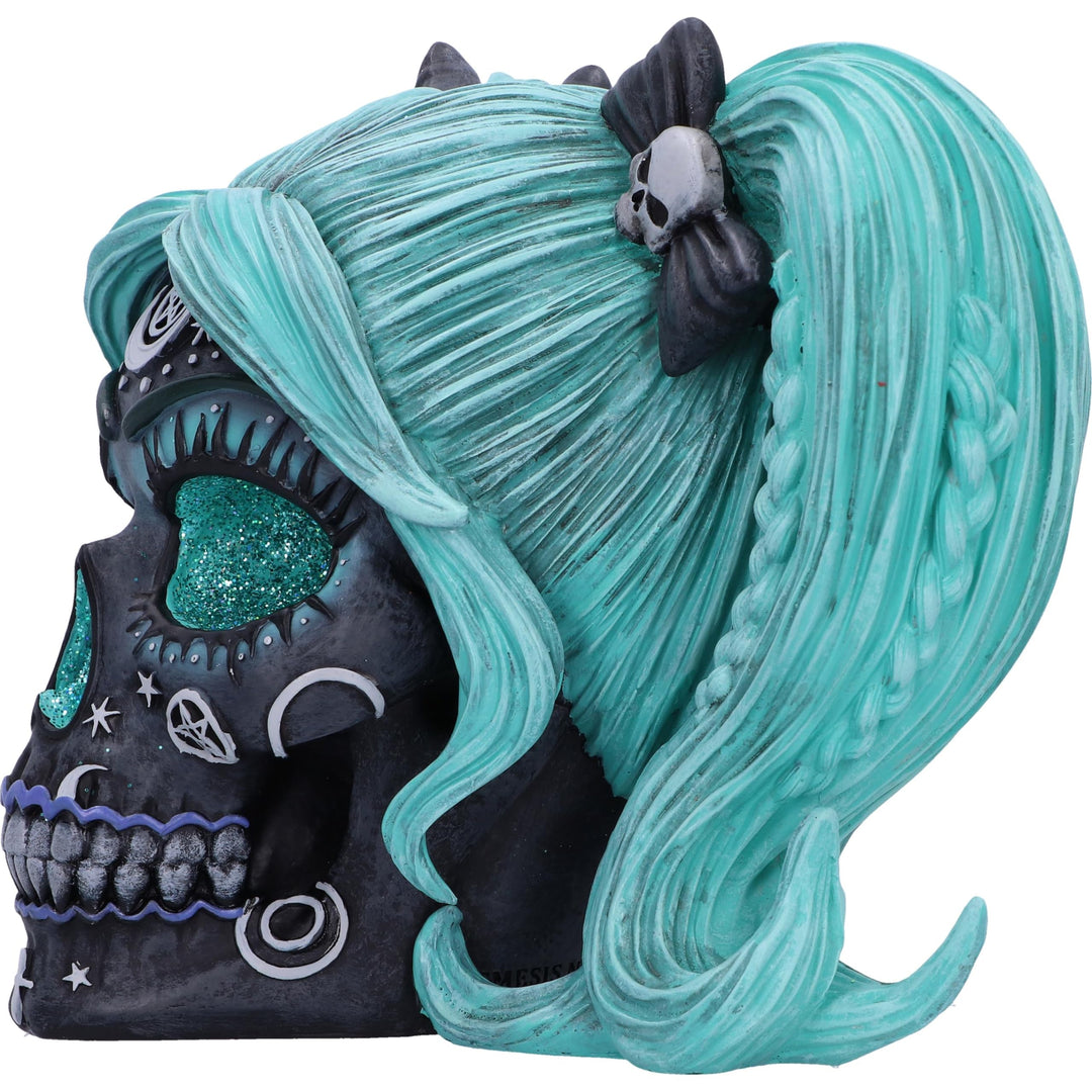 Drop Dead Gorgeous Cute and Cosmic Witchy Doll Skull 19.5cm