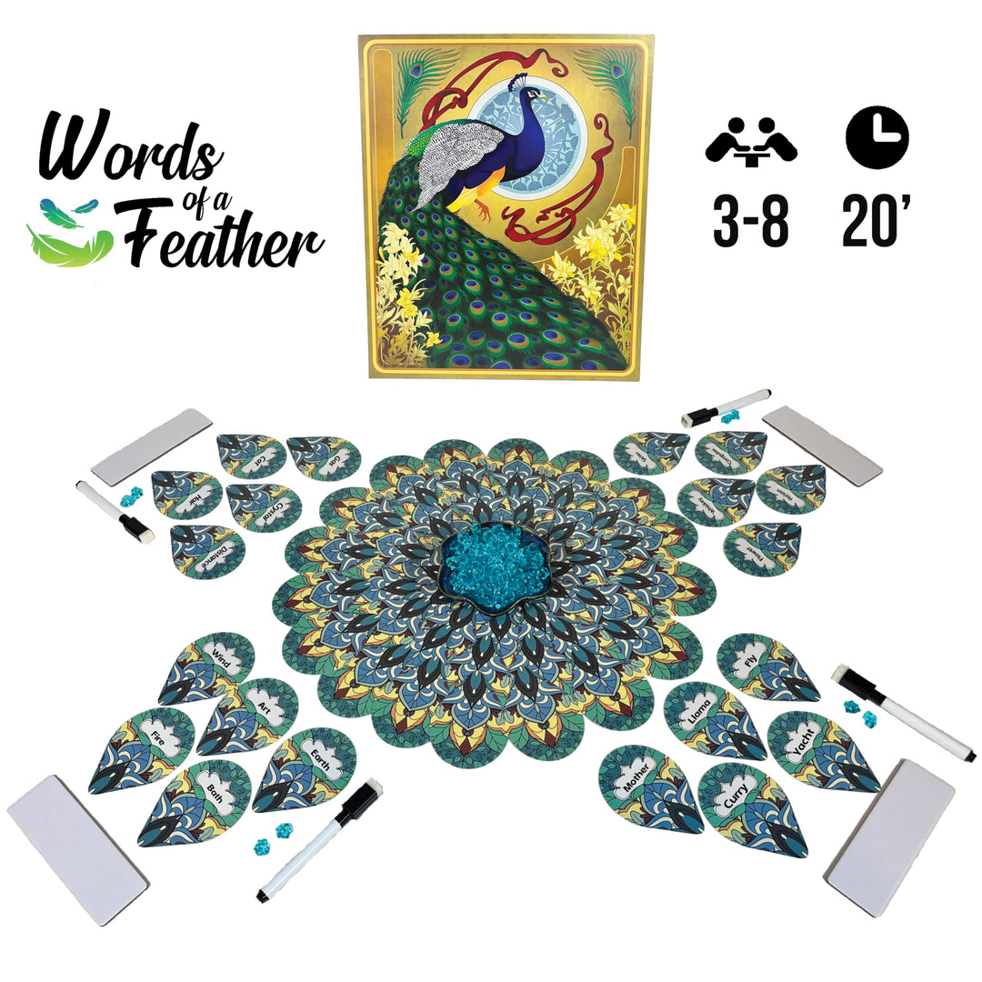 Words of A Feather: The Stunning Party Game for 3-8 Players | Connect Words and Clues in This Casual Card Game That's Perfect for Your Next Family Game Night!