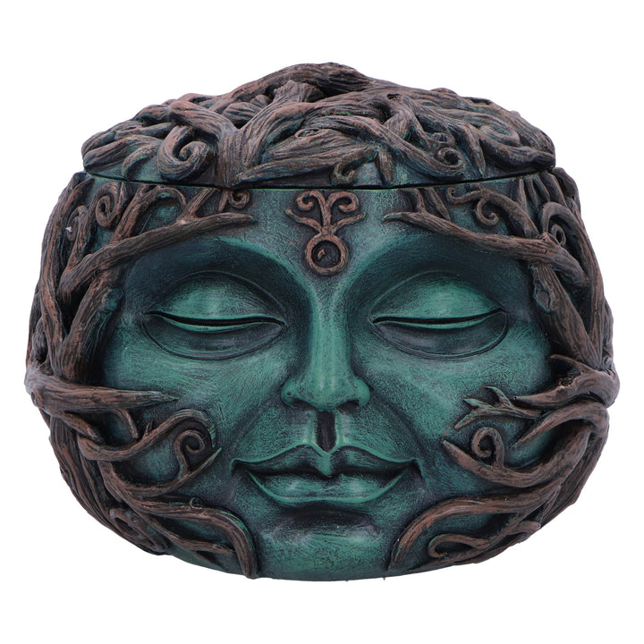 Tree Spirit Head Treasure Box 13cm