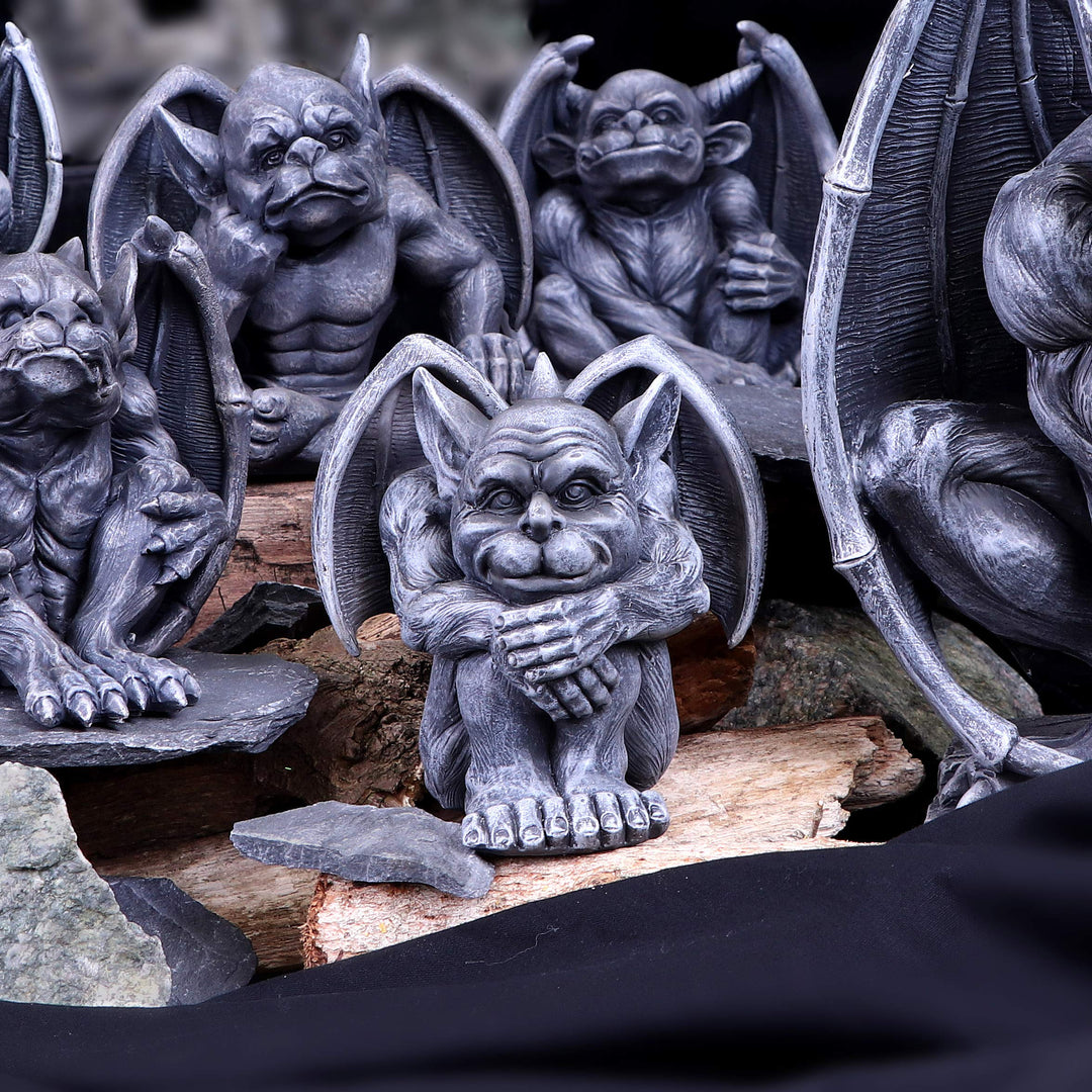 Quasi Dark Black Grotesque Gargoyle Figurine 12.5cm