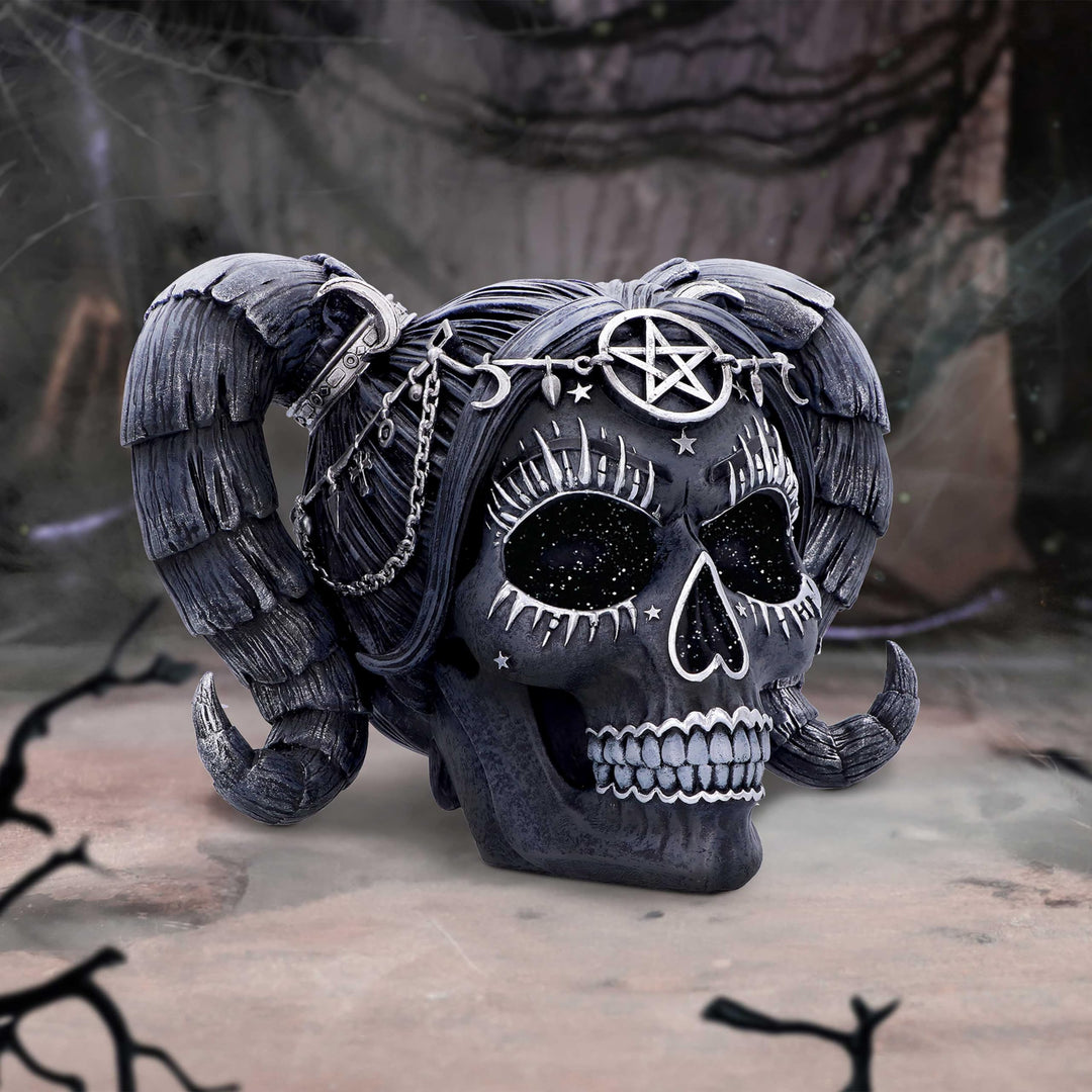 Drop Dead Gorgeous Solve and Coagula Baphomet Doll Skull 20.5cm