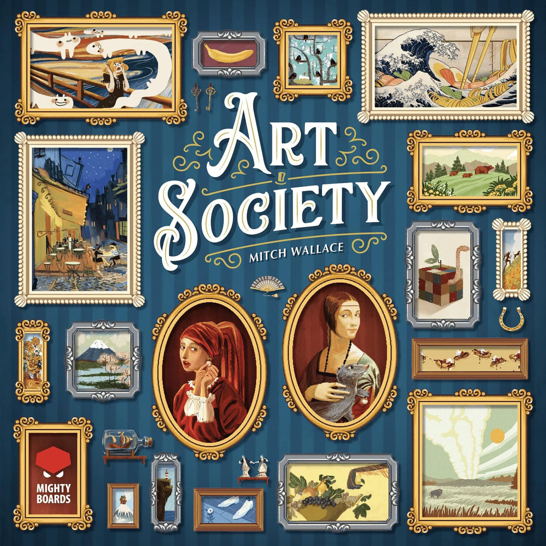 Mighty Boards: Art Society - Collection Board Game, Bid At Auctions, Collect & Display Your Art, Ages 10+, 2-4 Players, 30-60 Min