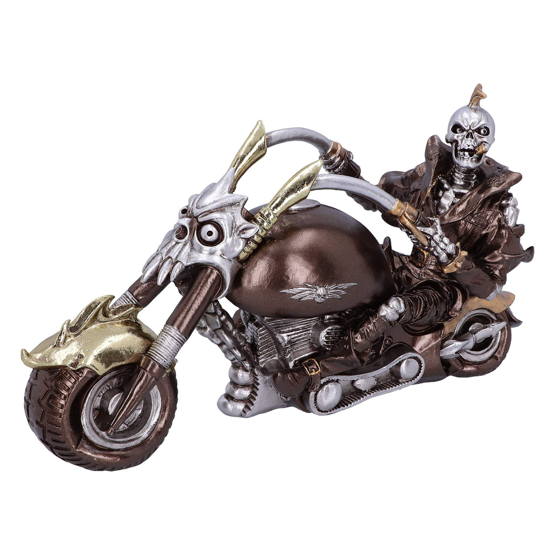 Wheels of Steel 29cm Steampunk Motorcycle Skeleton Figurine