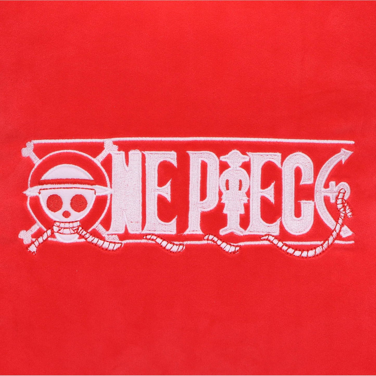 One Piece Skull and Cross Bone Cushion in Red 40cm 4