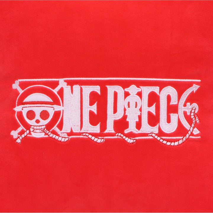 One Piece Skull and Cross Bone Cushion in Red 40cm