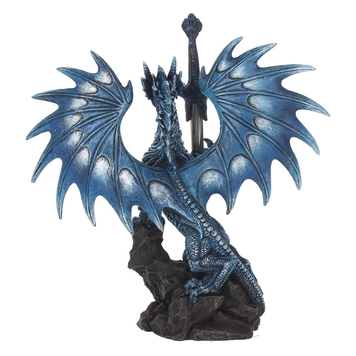 Ruth Thompson Sea Blade Letter Opener Blue Dragon Figurine by 22.2cm