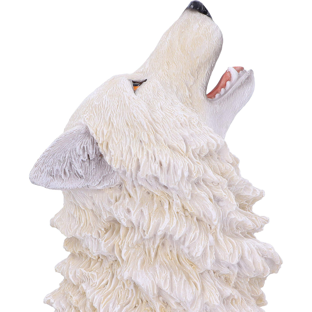 Storms Cry Howling White Wolf Figure Large 41.5cm