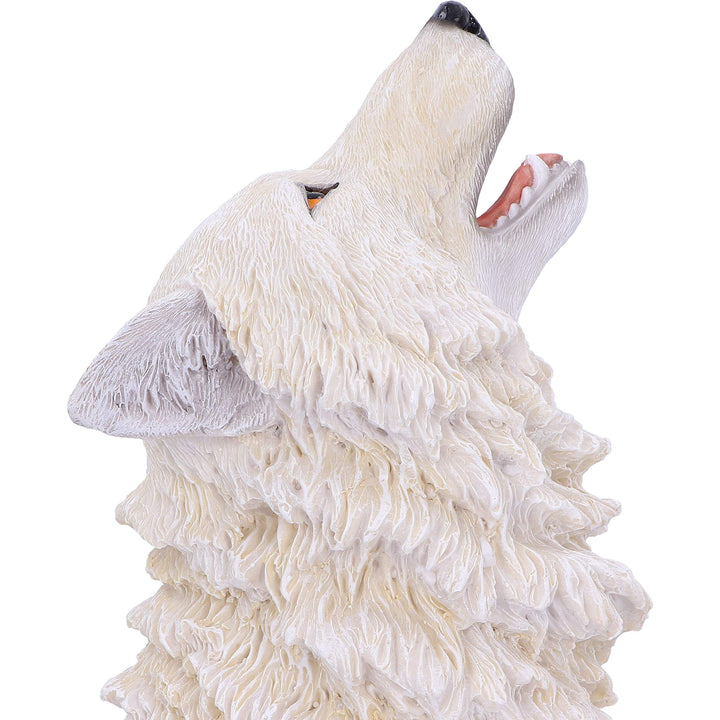Storms Cry Howling White Wolf Figure Large 41.5cm